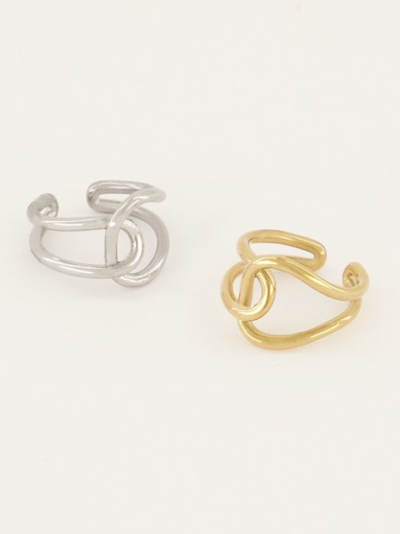 My Jewellery – Statement ring met knoop (goud of zilver)