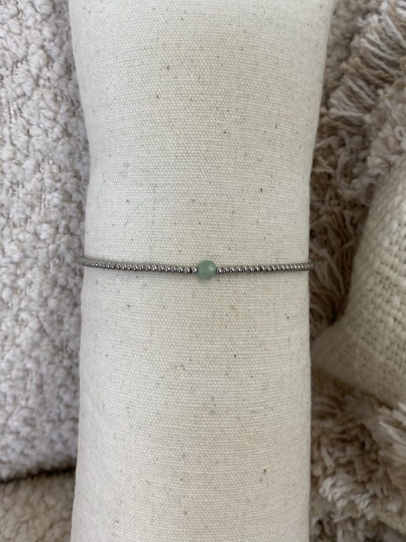 My Jewellery – Kralen stretch armband – Zilver/Groen
