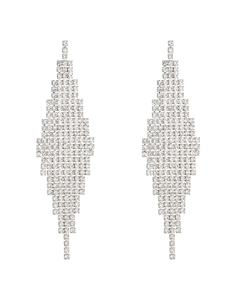 YW – Rhinestone earrings – Zilver