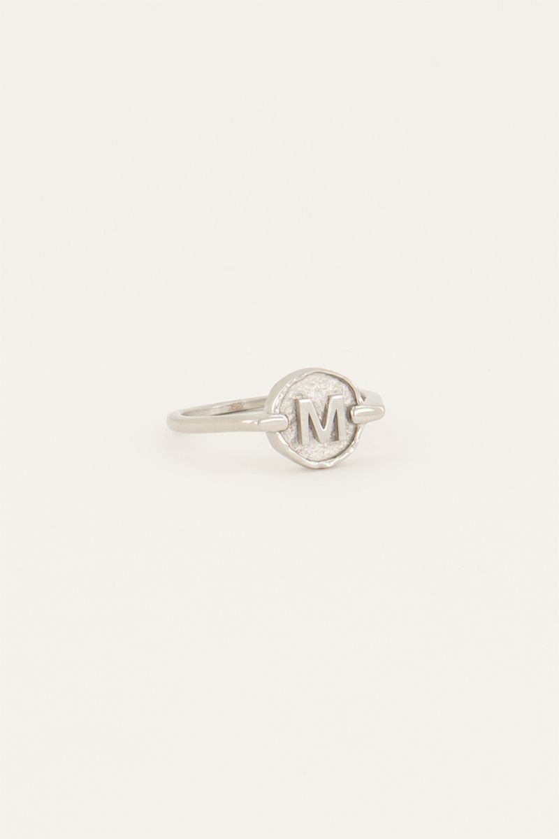 My Jewellery – Initial Ring Met Cirkel – Zilver