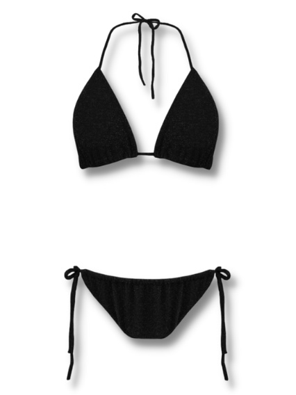 Lurex Glitter Bikini – Zwart