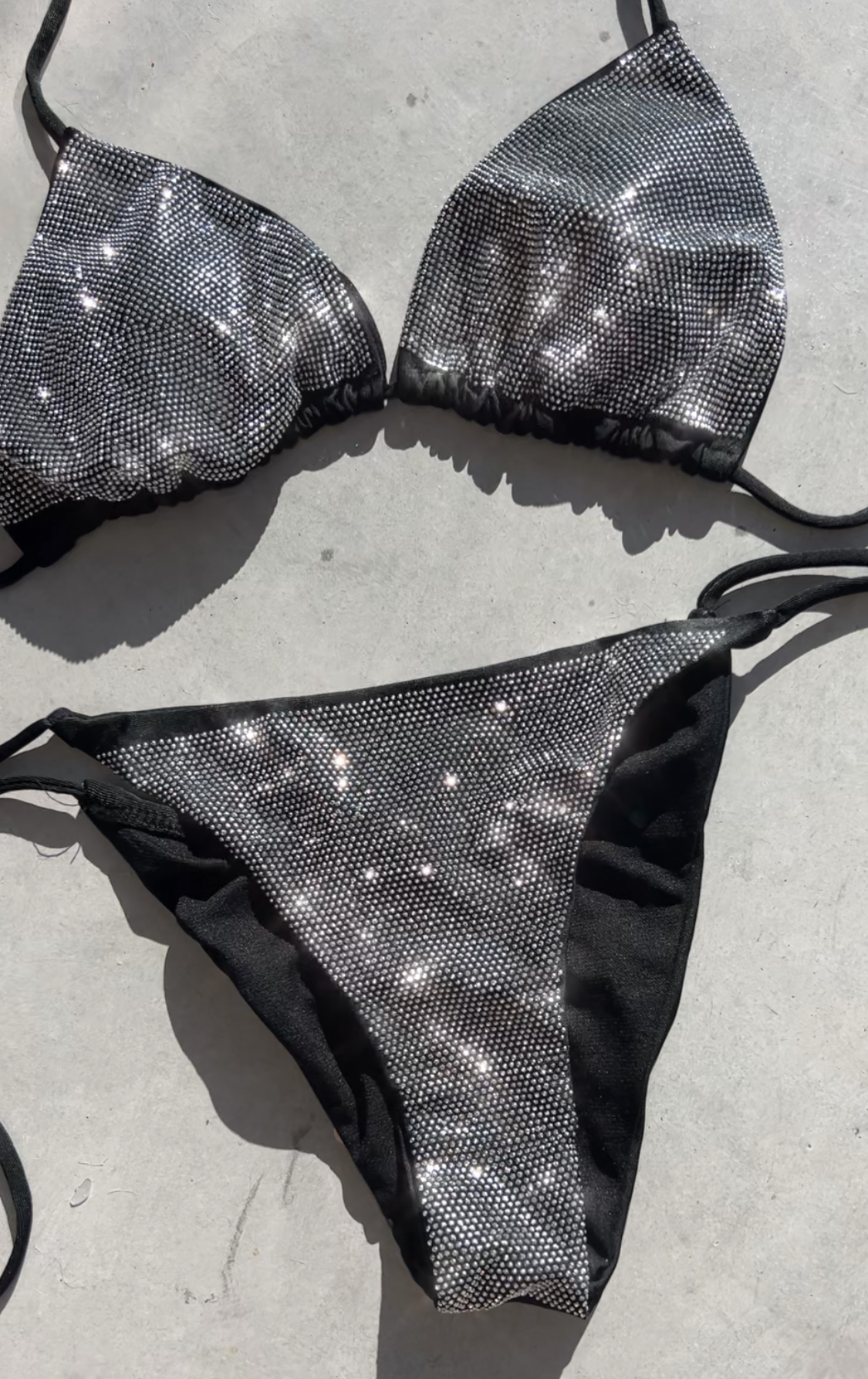 Sparkle Stone Bikini – Zwart/Zilver